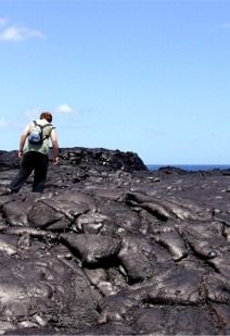 Kilauea volcano lava fields